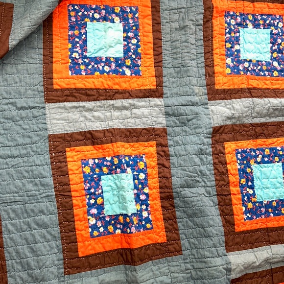 Quilt handmade Colorful Patchwork Quilt. 60” x  87”. - Picture 11 of 11